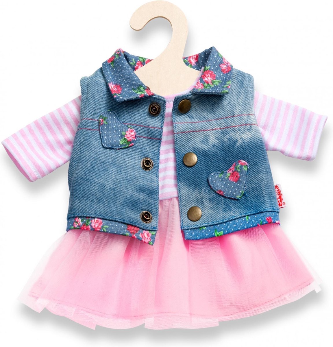 Heless doll dress with Giletje, 35-45 cm