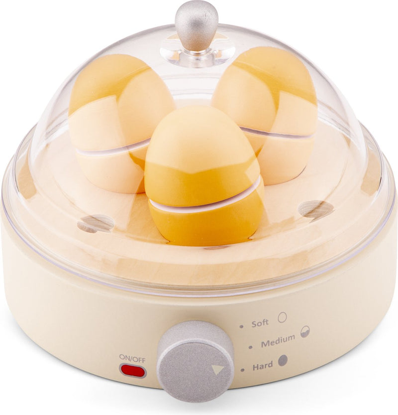 Woet new classic toys® cucchiaio per uova in legno giocattolo - incluso 3 uova