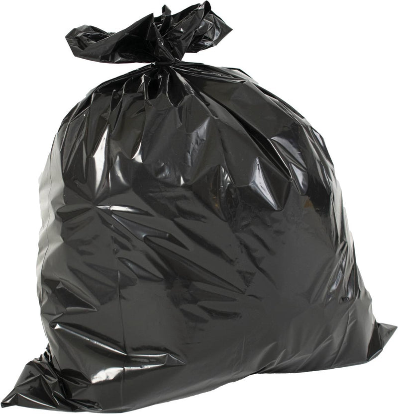 Bolsa de basura en V ft 60 x 80 x 0,02 cm, negra, HDPE, 20 x rollo de 20 piezas