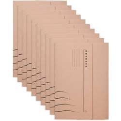 Djois carpeta clip secolor folio marrón 10 piezas