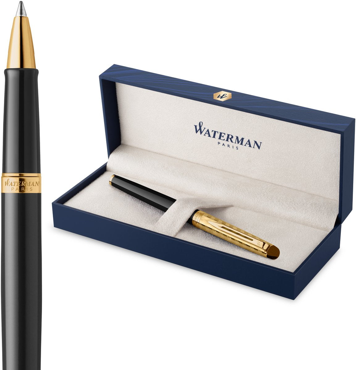 Waterman hémisphère-rollerbalpen | de opera-collectie | zwart goud | geschenkverpakking