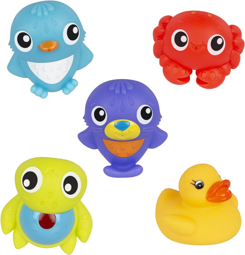 Playgro giocattoli da bagno - schizzi del mare - giocattoli da bagno - set di 5 pezzi - giocattoli per bambini - giocattoli 1 anno - giocattoli per bambini - giocattoli da bagno - giocattoli da bagno - giocattoli da bagno per bambini