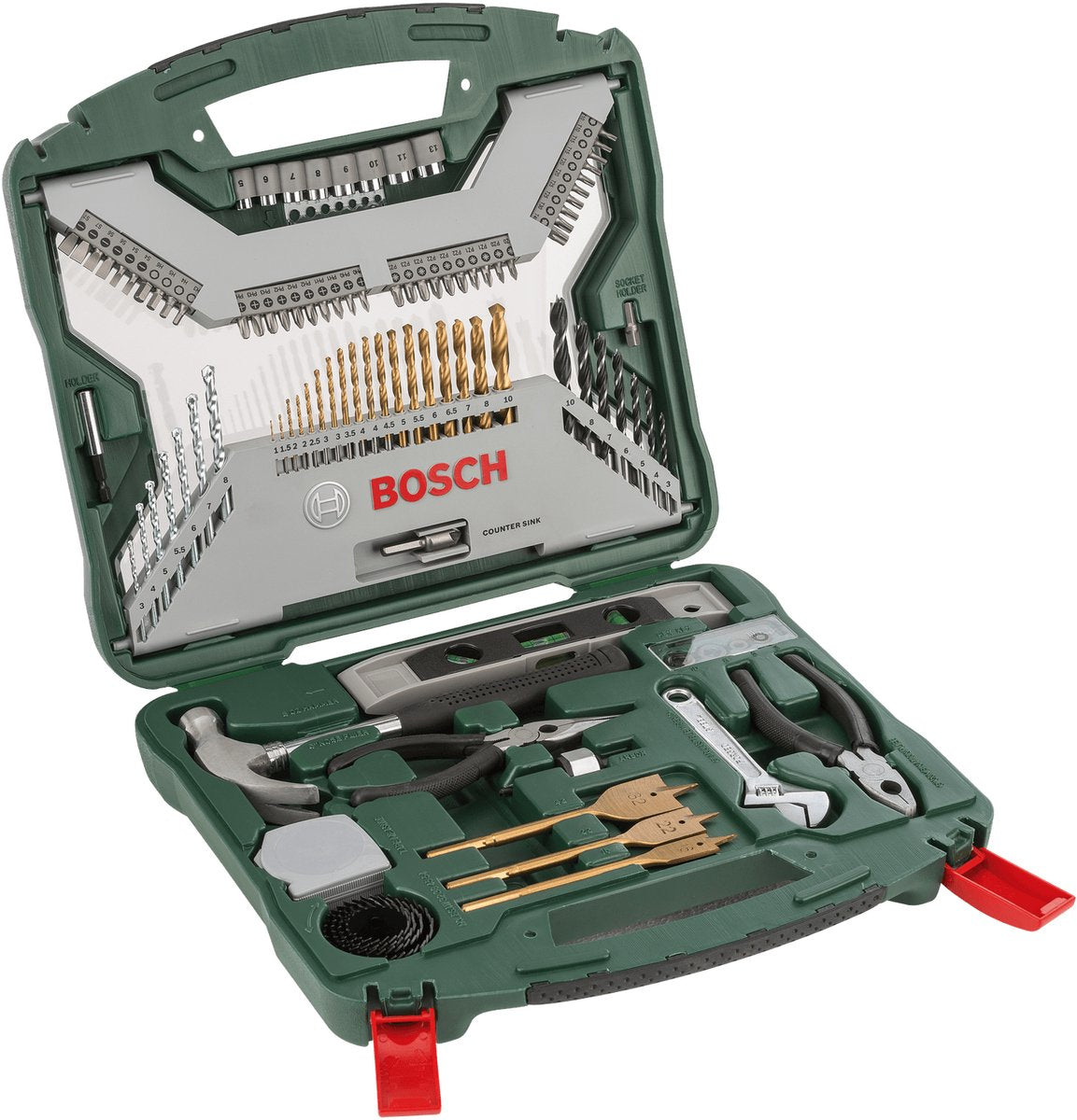 Juego de brocas Bosch x-line - 103 piezas - madera, metal y piedra