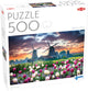 Tattica: vecchi mulini e tulipani – Puzzle – 500 pezzi – Mulini olandesi e campi di tulipani – tipico paesaggio olandese – alta qualità scandinava