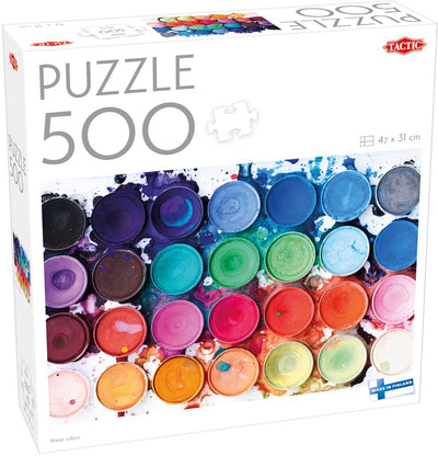 Acquerelli tattici – puzzle – 500 pezzi – tavolozza di acquerelli colorati – materiali creativi per arte e pittura – alta qualità scandinava