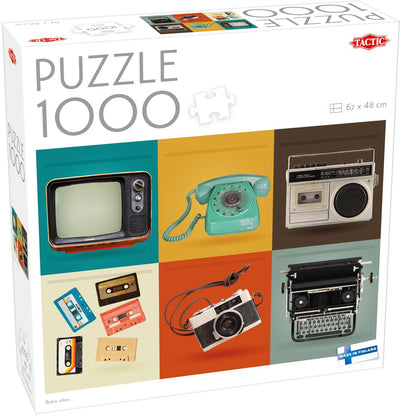 Vibrazioni tattiche retrò – Puzzle – 1000 pezzi – Elettronica e design vintage – Stile retrò colorato – Alta qualità scandinava