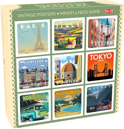 Gioco di promemoria tattico - gioco di consapevolezza con poster vintage - promemoria per adulti