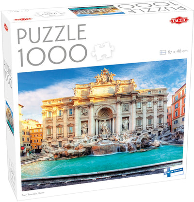Tattica Fontana di Trevi, Roma – puzzle – 1000 pezzi – iconico monumento italiano – architettura barocca classica – alta qualità scandinava