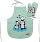 Heless set children's apron and ovenwant penguin