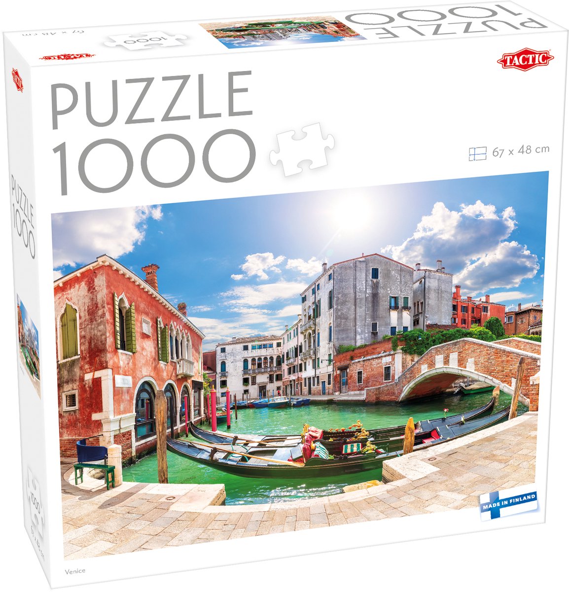 Tactic Venice – Puzzle – 1000 pezzi – romantici canali veneziani – gondole e architettura storica – alta qualità scandinava