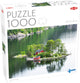 Tactic scandinavian cottage – puzzel – 1000 stukjes – rustig scandinavisch eilandlandschap – rode houten huisjes aan het water – hoogwaardige scandinavische kwaliteit