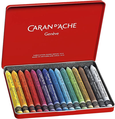 Caran dache caran d'ache neocolor ii, l: 10 cm, thickness 8.5 mm, various colors, 15 pieces 1 box