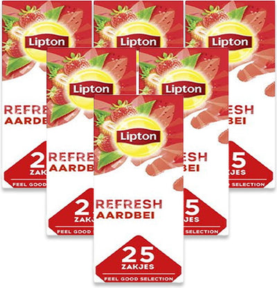 Lipton Feel Good Selección Té Negro Fresa (6x25 piezas)