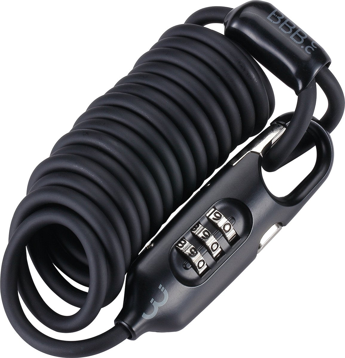 Lucchetto per cavo Bbb per bicicletta - 180 cm - lucchetto per mountain bike e bici da corsa leggero - lucchetto a combinazione compatto: bicicletta, casco, bagaglio - lucchetto per bicicletta piccolo - coilsafe bbl-56