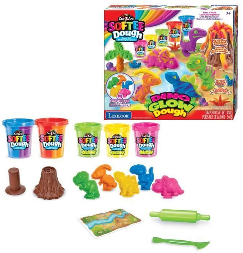 Set di argilla neon Lexibook Softee Dino