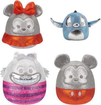 Squishmallows Disney 100° anniversario, confezione da 4 Squishmallow da 1 - 5 pollici (incluso certificato di adozione)
