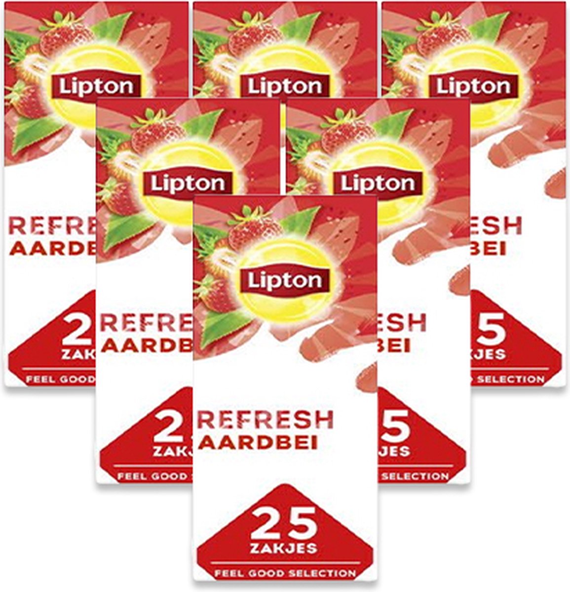 Lipton Feel Good Selección Té Negro Fresa (6x25 piezas)