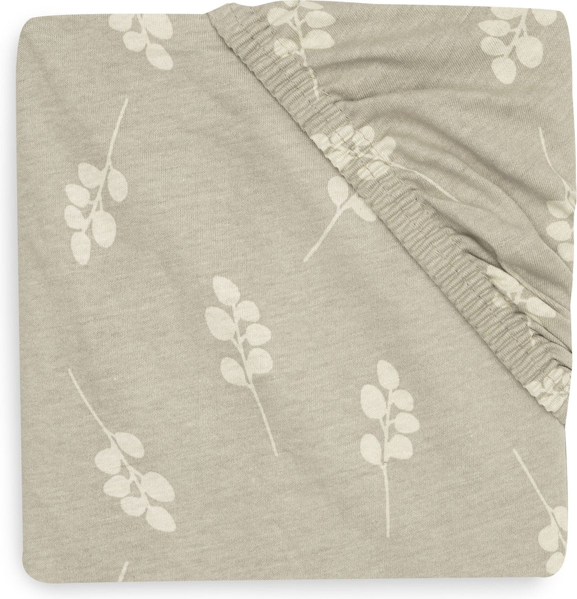 Jollein - sábana ajustable jersey 70x140cm - cuna, cama, cuna - ramita - verde oliva