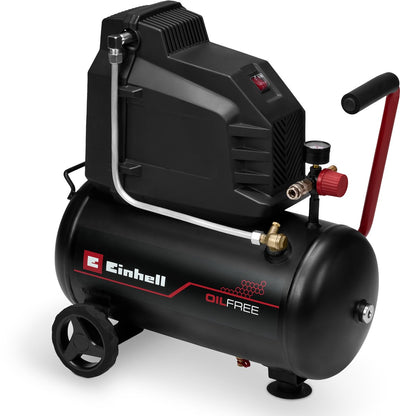 Einhell electric compressor tc-ac 190 24 8 i or - 1500 w - 8 bar - 24 l tank - suction capacity: 190 l min - oil-free