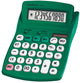Lexibook 10-digit green pocket calculator with rubber finish
