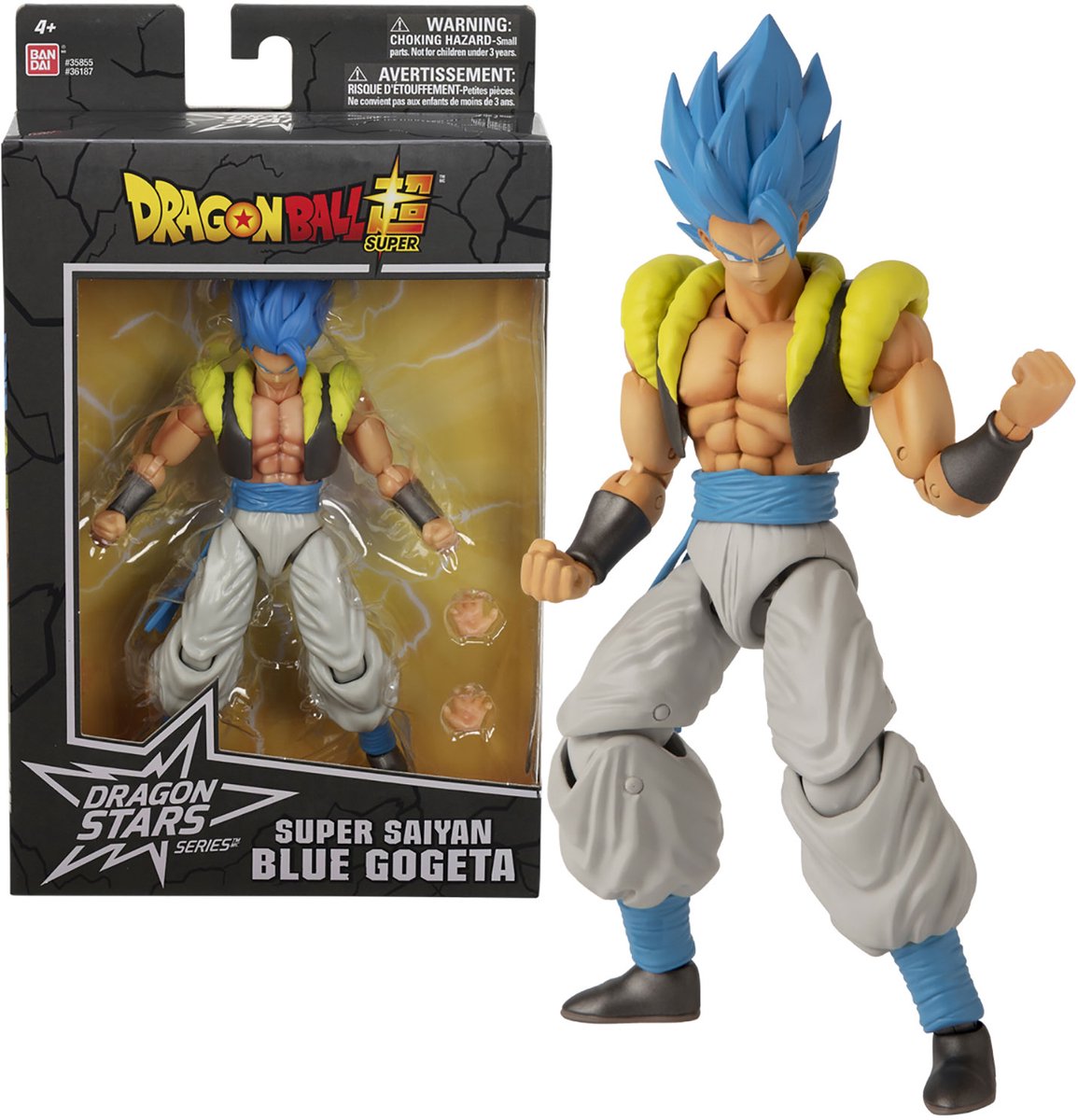 Bandai - dragon ball super - figura dragon stars 17 cm - super saiyan blue gogeta - figura de acción - licencia oficial dragon ball - juguete niños 4+ - 36187