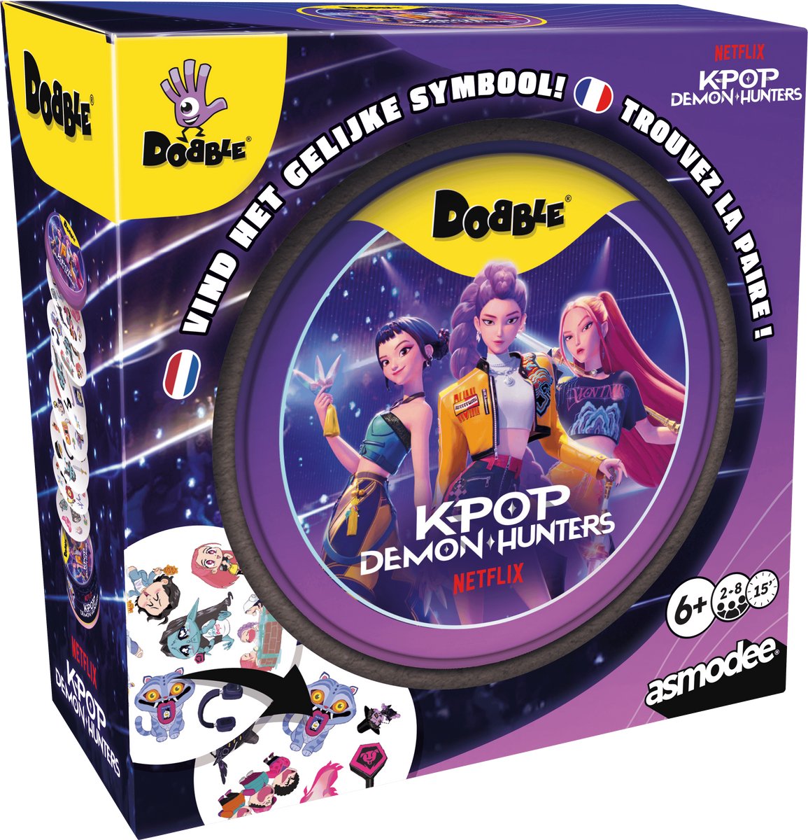 Dobble zigomatico: cacciatori di demoni kpop - gioco di carte - gioco di reazione per bambini adulti - gioco di viaggio per i fan dei cacciatori di demoni kpop