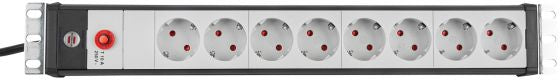 Brennenstuhl premium-line 19 stekkerdoos 8-voudig stekkerdoos (zwart lichtgrijs, 3 meter)