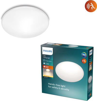 Philips Lámpara de techo LED Philips Shan - con sensor - luz blanca cálida - 12 W