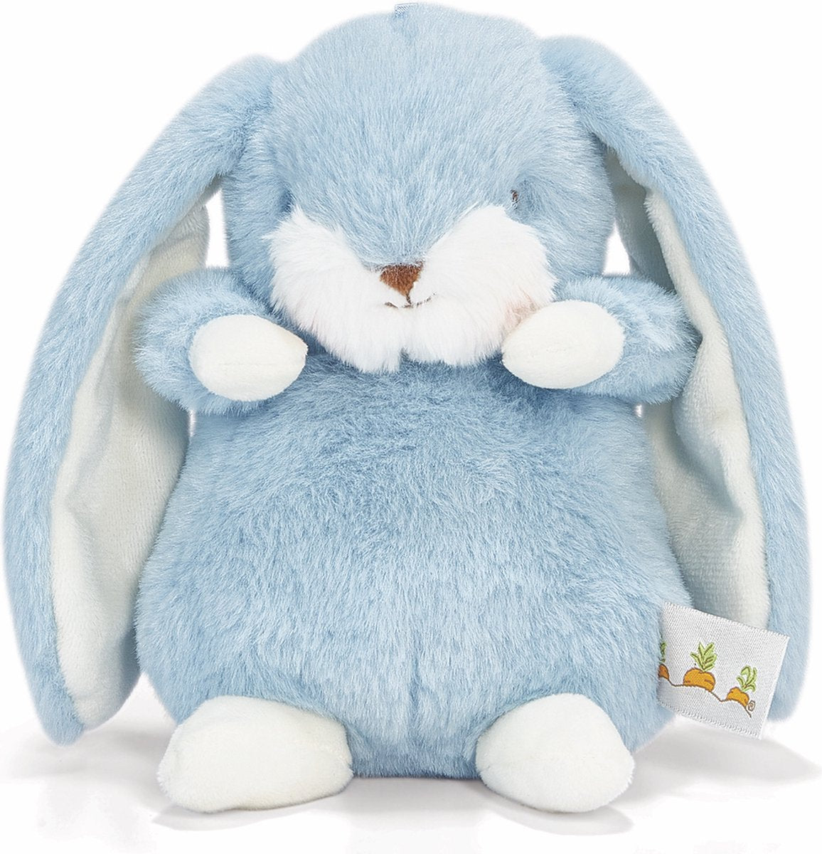 Bunnies by the bay nibble konijn - knuffeldier - knuffel voor kinderen - geborduurde details - 20 cm - blauw