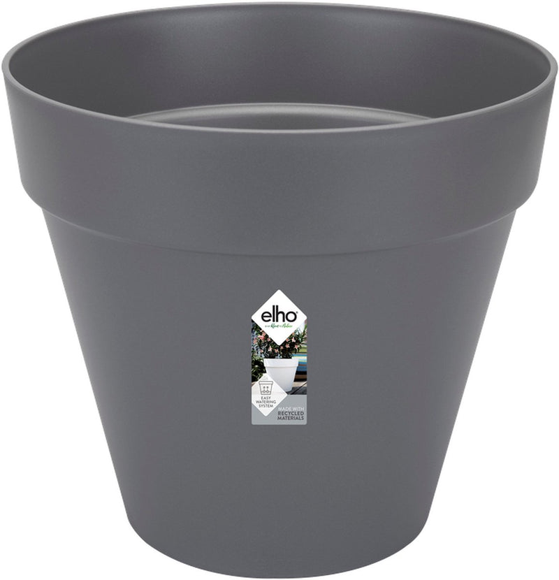 Elho loft urban round 60 - vaso da fiori grande da esterno - serbatoio per l'acqua - 100% plastica riciclata - ø 58,0 x h 54,0 cm - antracite