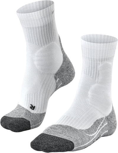 Falke te2 calcetines de tenis de material funcional de algodón anti-ampollas hombres blanco - talla 44-45