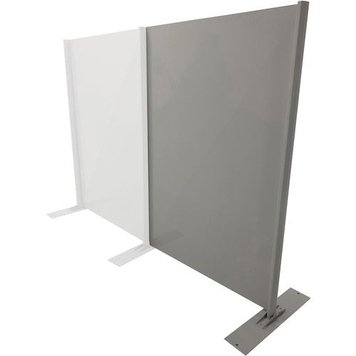 Mampara de protección móvil manorga 7035 gris