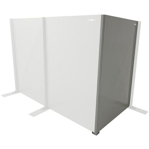 Mampara de protección móvil manorga 7035 gris
