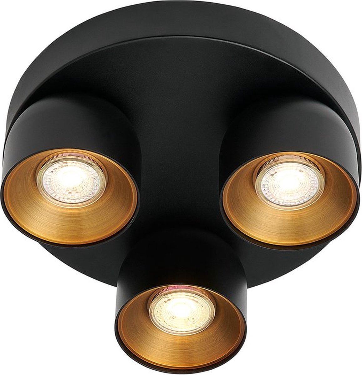 Nordlux pitcher rond-spot-ip20-3xgu10-zwart
