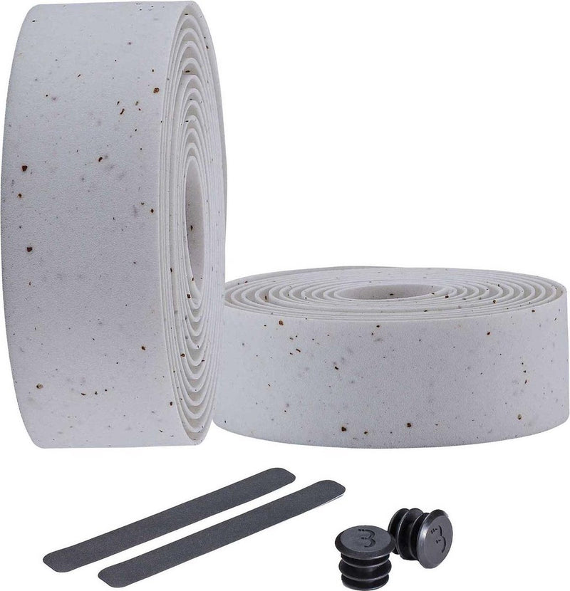 Cinta de manillar de ciclismo Bbb bicicleta de carreras - cinta de manillar autoadhesiva con material elástico - antideslizante - longitud: 200 cm - grosor: 2 mm - incluye tapas de manillar - corcho blanco - cinta de carreras bht-01