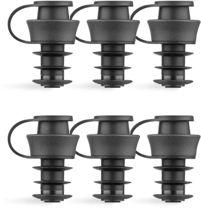 Coravin pivot stoppers 6 pieces - black