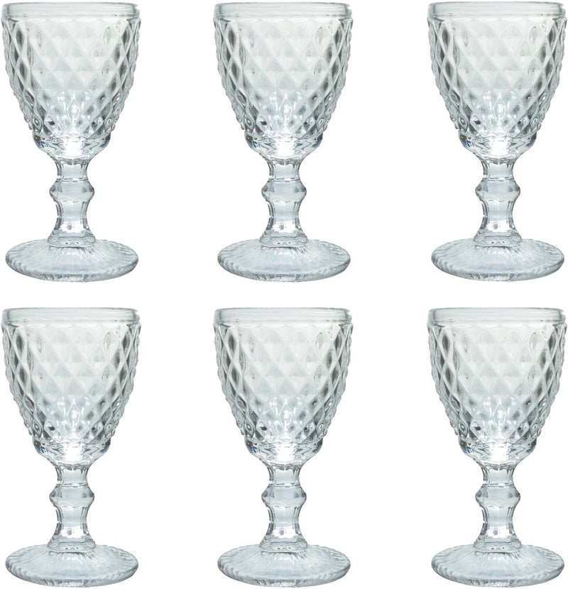 Medard de noblat - diamante - copa de vino 20 cl - transparente - 6 piezas