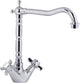 Rubinetto cucina Plieger James - rubinetto cromo - due manopole - rubinetto cucina bocca dritta - rubinetto in ottone
