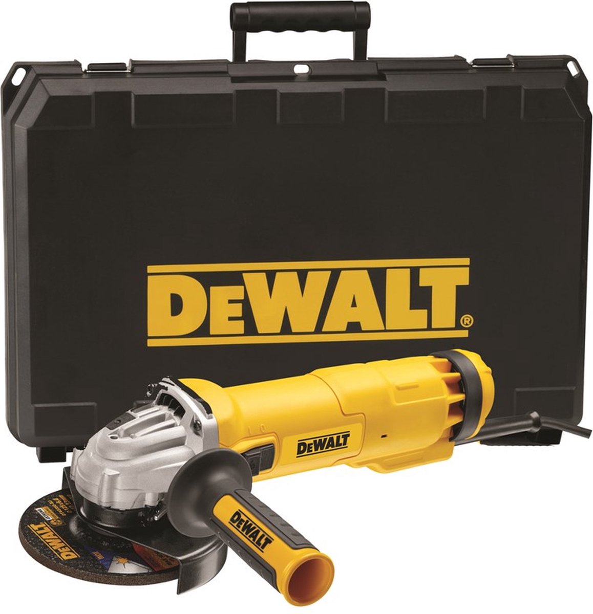 Dewalt angle grinder with slide switch and restart protection 1400 W DWE4237K-QS