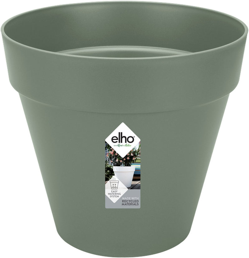 Elho loft urban round 20 - macetero de exterior - ø 19,3 x h 17,5 cm - verde pistacho