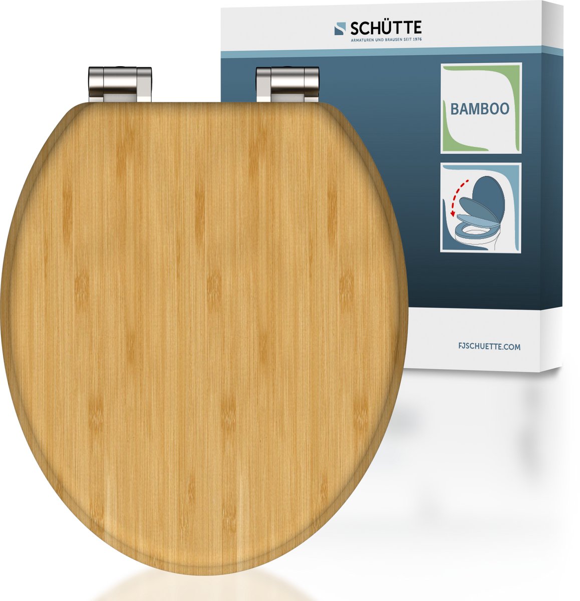 Asiento de inodoro Schütte Schütte con bambú natural de cierre suave