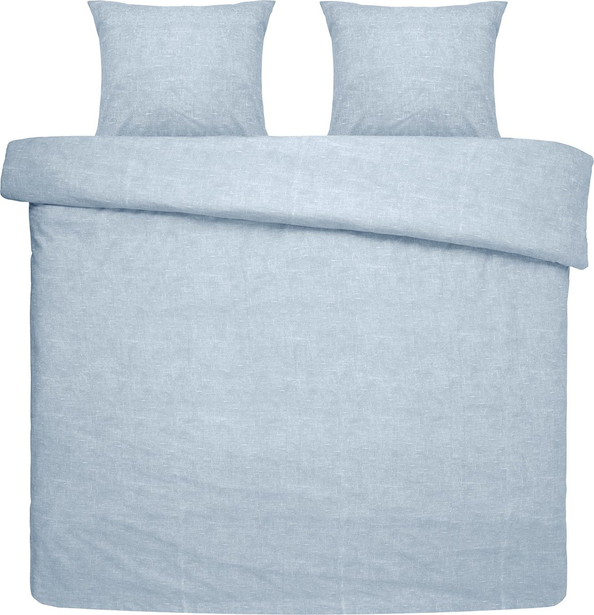 Damai ebba set copripiumino 2 persone 200x200 cm cotone biologico azzurro + 2 federe 60x70