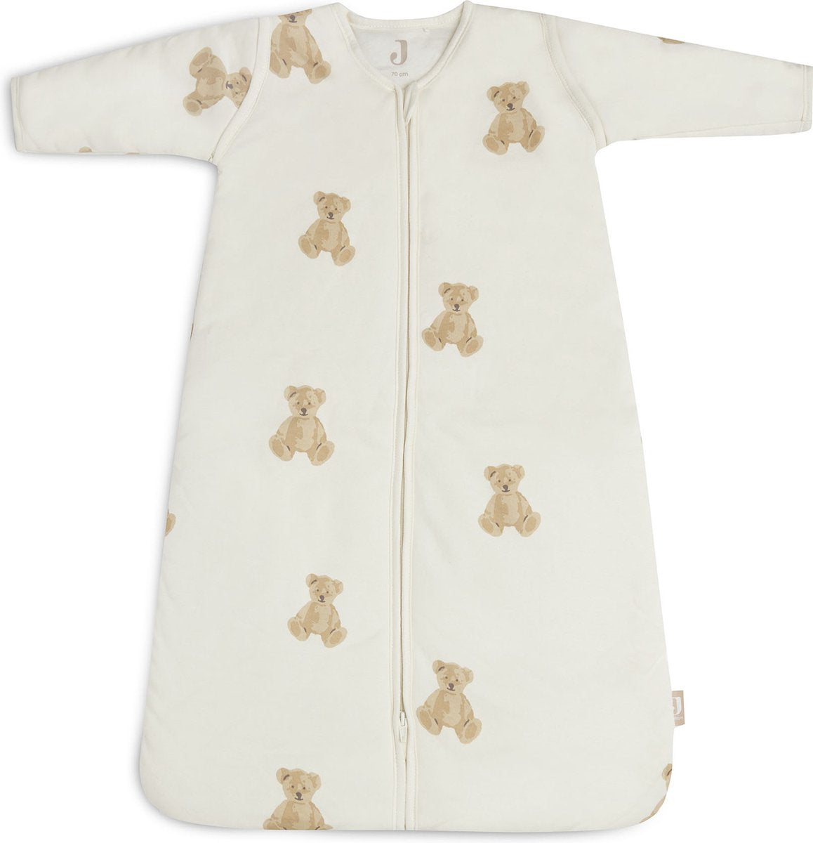 Jollein baby slaapzak winter met afritsbare mouw - 70cm - teddy bear - winterslaapzak
