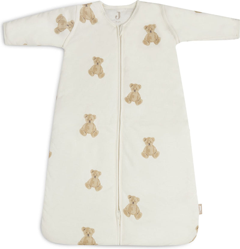 Jollein Saco de dormir para bebé de invierno con manga desmontable - 70 cm - Osito de peluche - Saco de dormir de invierno