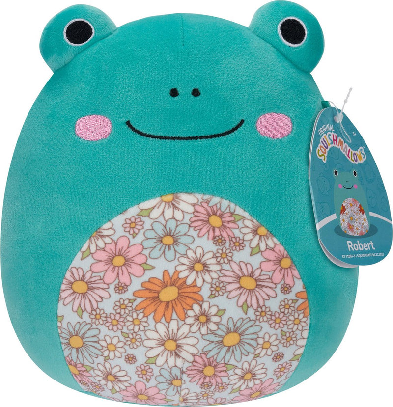 Squishmallows robert - peluche rana agua con vientre floral 19cm