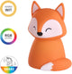 Eglo castellino volpe luce notturna bambini baby - wireless - 15 cm - arancione - luce bianca rgb - ricaricabile - touch control