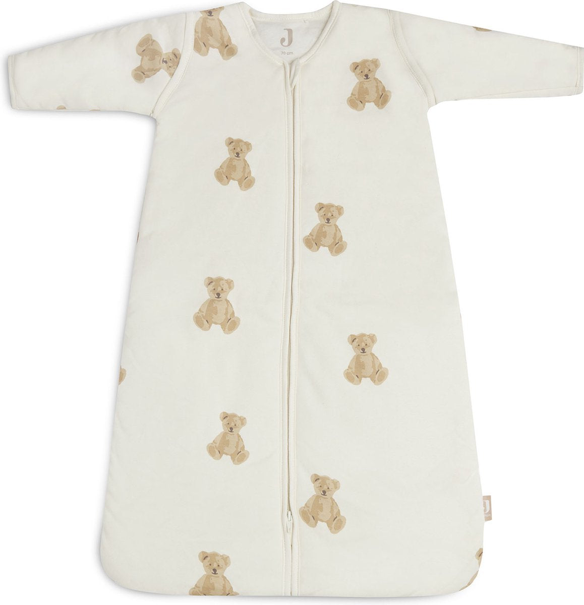 Jollein - saco de dormir de invierno para bebé con funda con cremallera (osito de peluche) - algodón - saco de dormir de invierno para bebé, saco de dormir para bebé - 90 cm