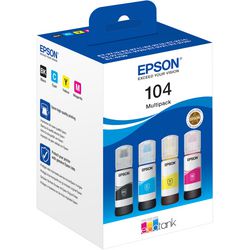 Juego de cartuchos de tinta ecotank epson 104 4 colores