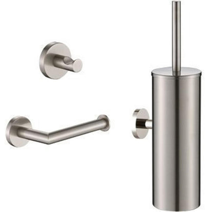 Accessori set WC Plieger Vigo - scopino - portarotolo - gancio portasciugamani - garanzia 10 anni - cromo spazzolato
