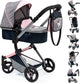 Bayer design - poppenwagen neo vario - grijs met vlinder